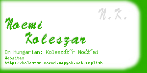 noemi koleszar business card